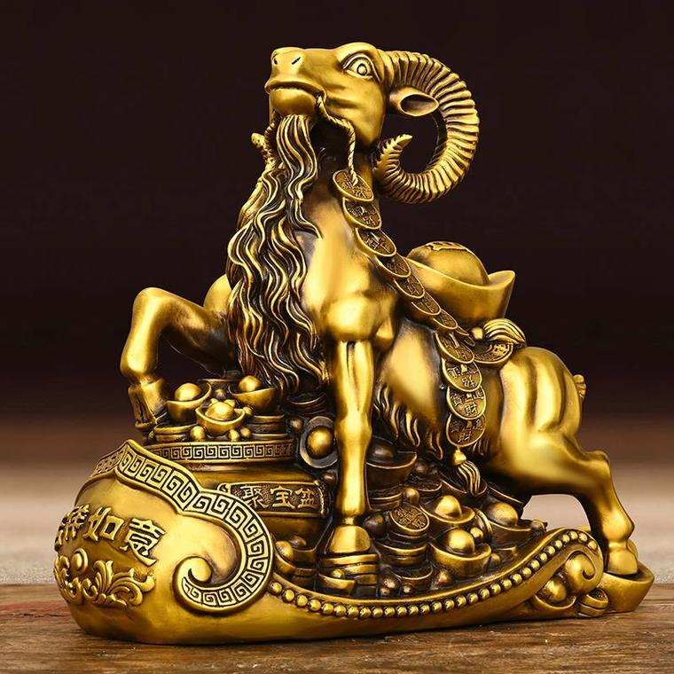 銅羊擺件 家居風(fēng)水與藝術(shù)美學(xué)的完美融合